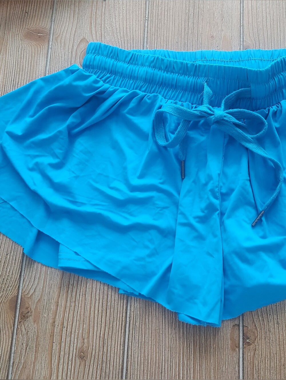 Light Blue Women’s Drawstring Athletic Shorts
